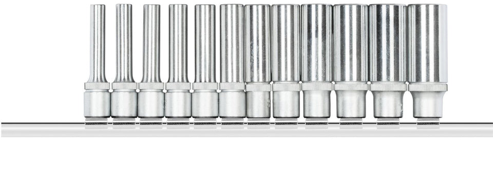 Gedore dopsleutelset 1 4” | 6-kt | + rail | 12-dlg - 3300021