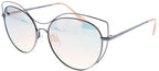 H.i.s Zonnebril gepolariseerd dames vlinder cat. 2. grijs blauw