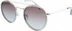 H.i.s Zonnebril gepolariseerd panto dames cat. 2 zilver roze