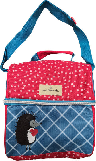 Hallmark Koeltas Porcupine isothermisch 8 x 17 x 22 cm rood blauw