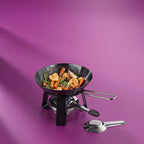 Kela Joy mini wok met rechaud Ø 18 cm zwart