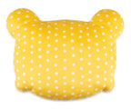 Lemon ribbon Kussen junior 35 cm polyester wit geel