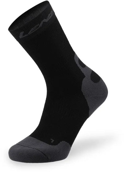 Lenz Sokken Compression 7.0 Mid merinowol zwart maat 42-44