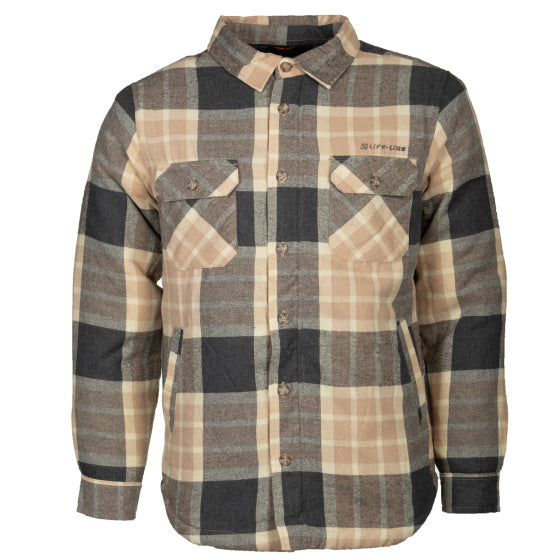 Life line Jervis Padded Flannel Shirt heren beige maat L