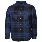 Life line Jervis Padded Flannel Shirt heren blauw zwart maat L