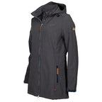 Kya softshell parka dames donkergrijs maat L