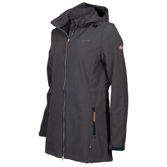Life line Kya softshell parka dames donkergrijs maat XL