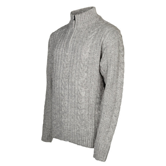Life line Marcel sweater knit half zip heren lichtgrijs maat XL