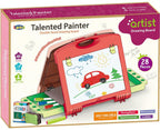 Luna Tekenbord junior 54,5 x 32 x 33,5 cm 40-delig rood roze