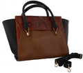 Mh bijoux Schoudertas dames 24 x 41 cm leer zwart bruin 2-delig