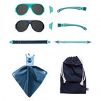 Mokki Click Change kinderzonnebril 2-5 jaar blauw 2 stuks
