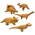Papoose Toys Papoose Toys Dinosaurs Hand Carved 5pc