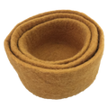 Papoose Toys Papoose Toys Earth Nested Bowls Mustard 3