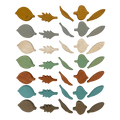 Papoose Toys Papoose Toys Mini Earth Leaf Shapes 35pc
