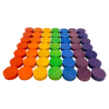 Papoose Toys Papoose Toys Mini Rainbow Concave 4cm 49pc