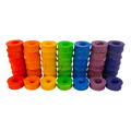 Papoose Toys Papoose Toys Mini Rainbow Ring 2.5cm 49pc