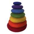 Papoose Toys Papoose Toys Short Rainbow Stacking Set 7pc