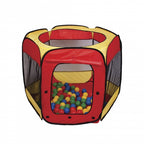 Paradiso toys Speeltent met 100 ballen 100 x 75 cm rood geel