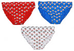 Paul frank Ondergoed junior rood blauw wit 3 stuks mt 9 10 jaar