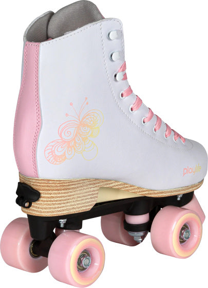 Playlife Adjustable rolschaatsen junior wit roze maat 39 42