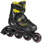 Playlife Inline skates Joker hardboot 82A zwart geel maat 37-40