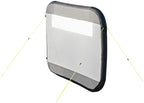 Proplus Windscherm opblaasbaar 160 x 140 cm lichtgrijs zwart