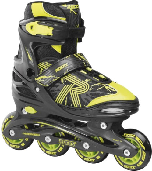 Roces Inline skates Jokey 3.0 softboot 82A zwart geel maat 26-29