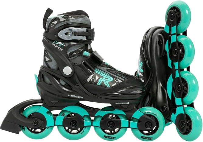 Roces Moody Tif inlineskates zwart aqua maat 36-40