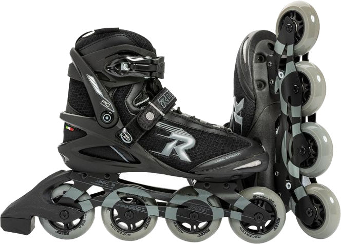 inline skates Pic softboot 82A zwart grijs maat 44
