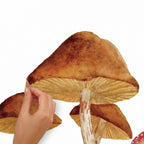 Roommates Muursticker Mushroom junior 83,51 x 127 cm bruin