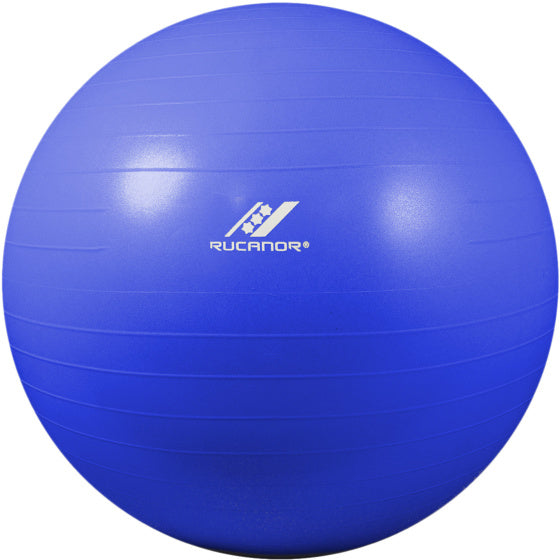 Rucanor fitness gymbal met handpomp 90 cm pvc blauw