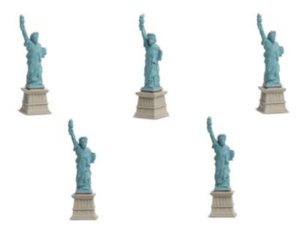 Safari Vrijheidsbeeld speelset 2,5 cm PVC blauw grijs 192 stuks