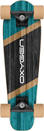 Skids control - Oxygen Cruiser skateboard 70 x 20 cm zwart beige