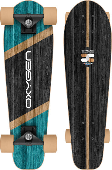 Skids control - Oxygen Cruiser skateboard 70 x 20 cm zwart beige