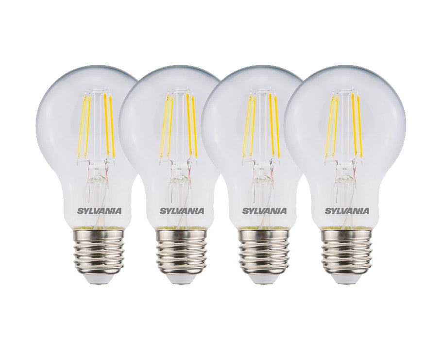 Sylvania ledlamp - e27 - 470 lm - bol - doorzichtig - 4 stuks