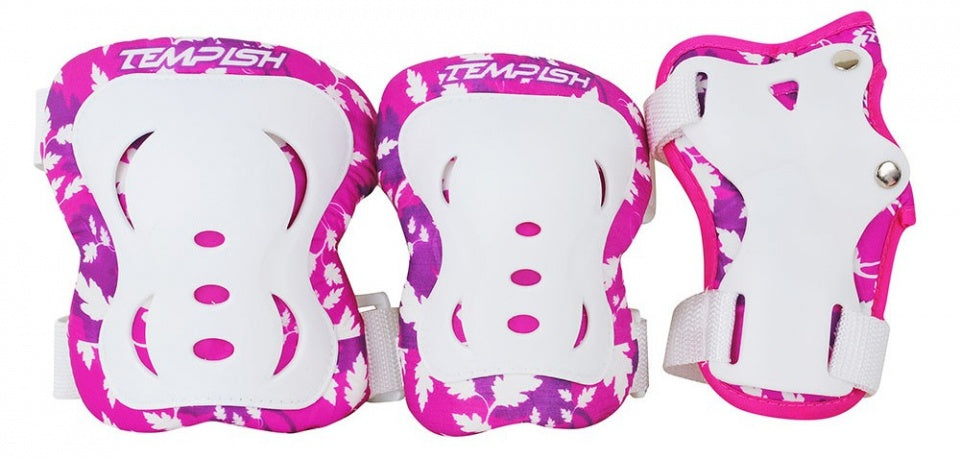 Tempish Beschermset FID meisjes wit roze maat M