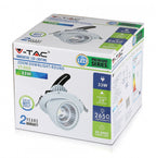 V-tac Inbouwspot VT-2933 led 2650 lumen 16,5 cm aluminium wit