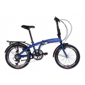 Shimano 20 vouwfiets, 7 speed shimano versnellingen. blauw. aluminium frame. velgrem voor en achter