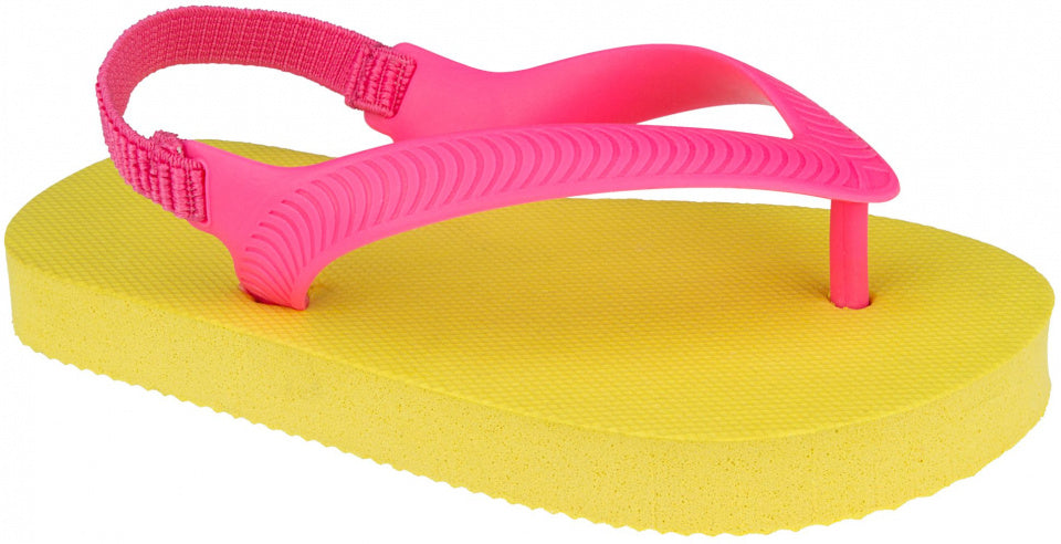 Teenslippers Acapulco junior PVC geel roze maat 23