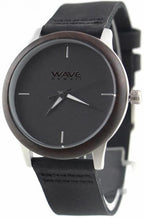 Wave hawaii Horloge Citizen Miyota dames 4 cm hout leer zwart