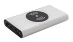 Xd collection Powerbank draadloos 10.000 mAh 12,5 cm alu zilver