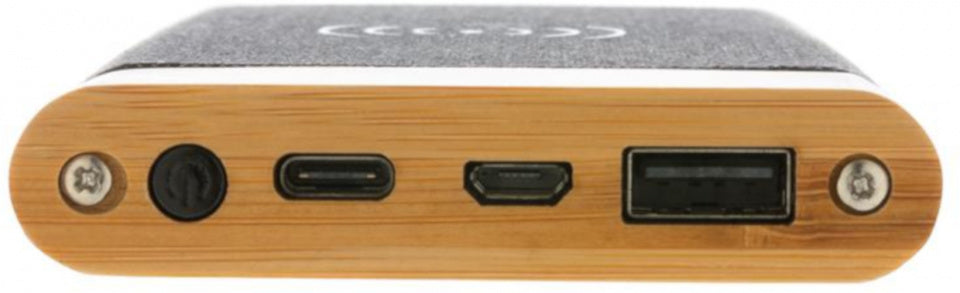 Xd xclusive Powerbank Bamboo X 5000 mAh bamboo zwart naturel