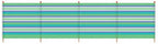 Yello Windscherm 10 palen 120 x 610 cm groen blauw